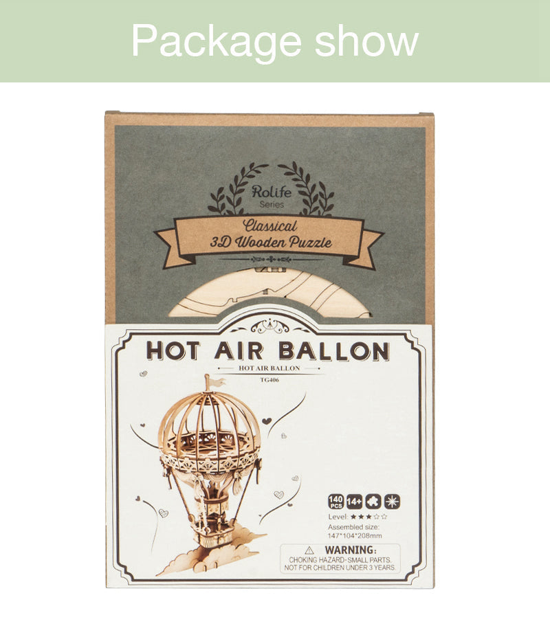 Rolife Modern 3D Wooden Puzzle - Hot Air Balloon TG406 - Mô hình gỗ 3D lắp ráp - Rolife