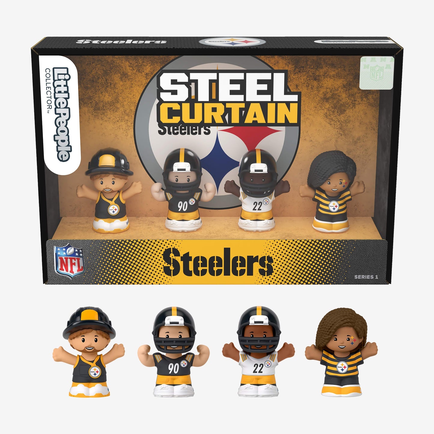 Little People Collector x NFL Pittsburgh Steelers Set - Bộ Mô Hình Sưu Tập NFL - Mattel