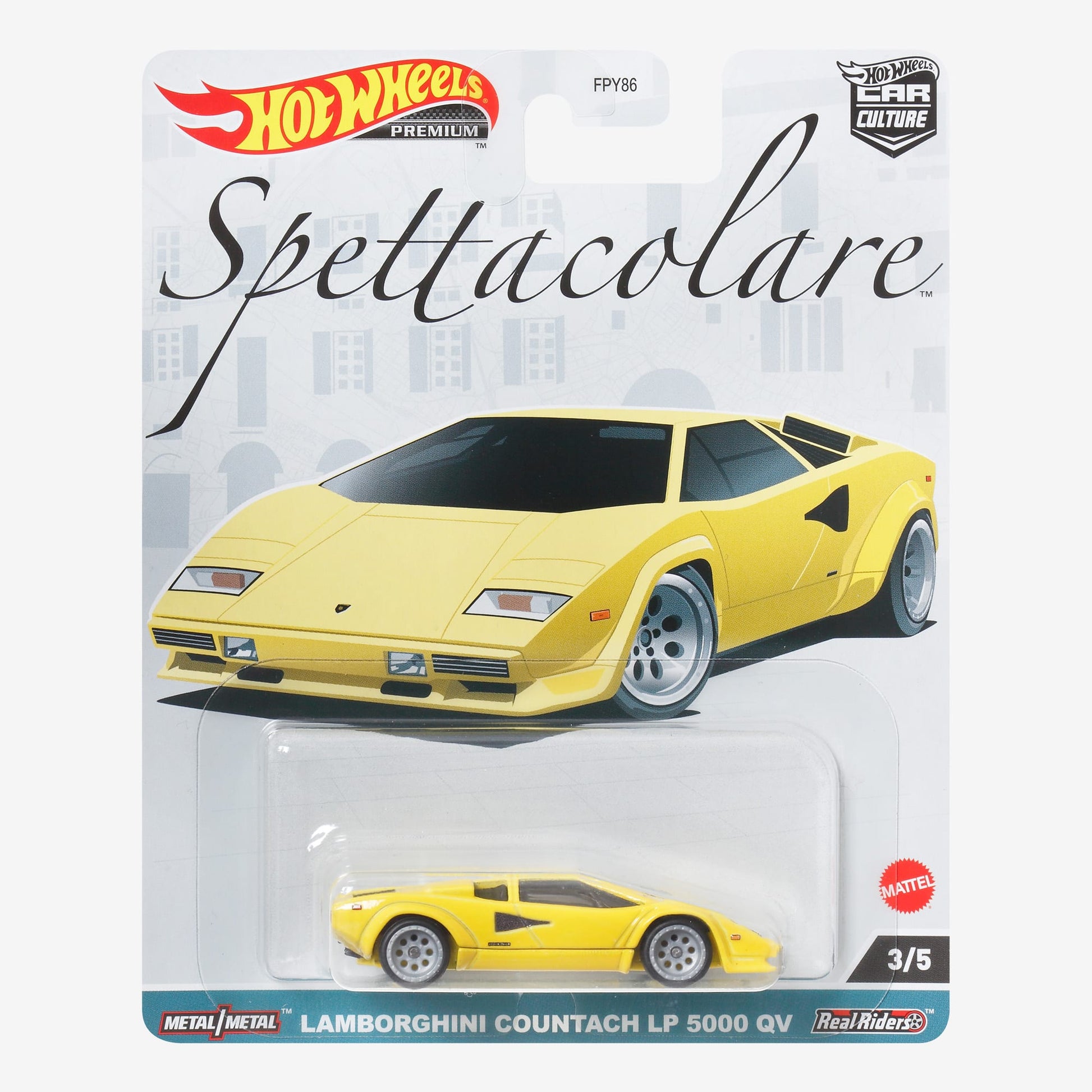Hot Wheels Premium Car Culture Spettacolare Lamborghini Countach LP 5000 QV - Mô Hình Xe Đồ Chơi Cao Cấp - Hot Wheels - Hình ảnh sản phẩm