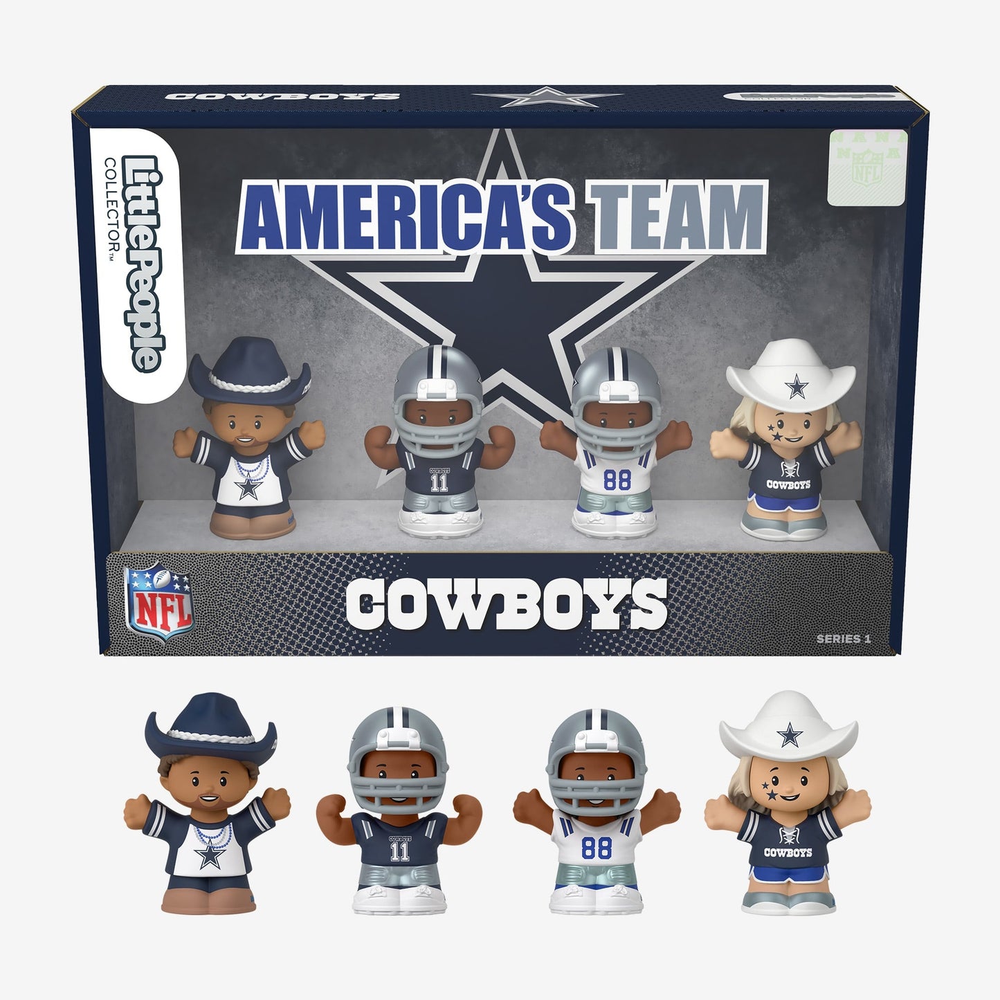 Little People Collector x NFL Dallas Cowboys Set - Bộ Mô Hình Đồ Chơi Sưu Tầm - Mattel Fisher-Price - Hình ảnh bổ sung 4