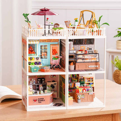 Rolife Super Creator 4-in-1 DIY House - Four Grid Display Layout - Mô hình nhà búp bê lắp ráp - Rolife