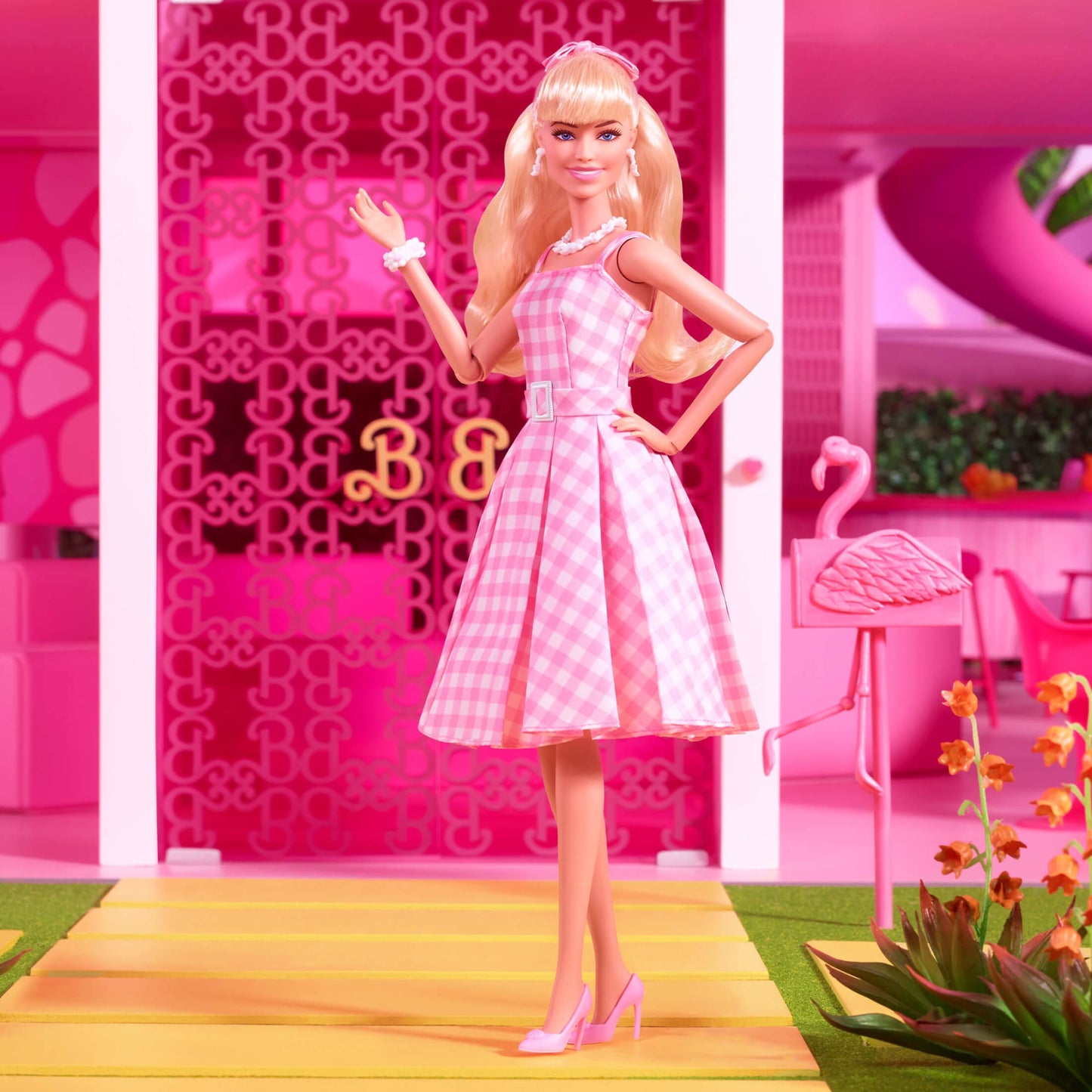 Barbie in Pink Gingham Dress – Barbie The Movie Búp Bê Sưu Tầm Chính Hãng Mattel HPJ96