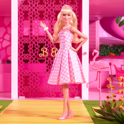 Barbie in Pink Gingham Dress – Barbie The Movie Búp Bê Sưu Tầm Chính Hãng Mattel HPJ96