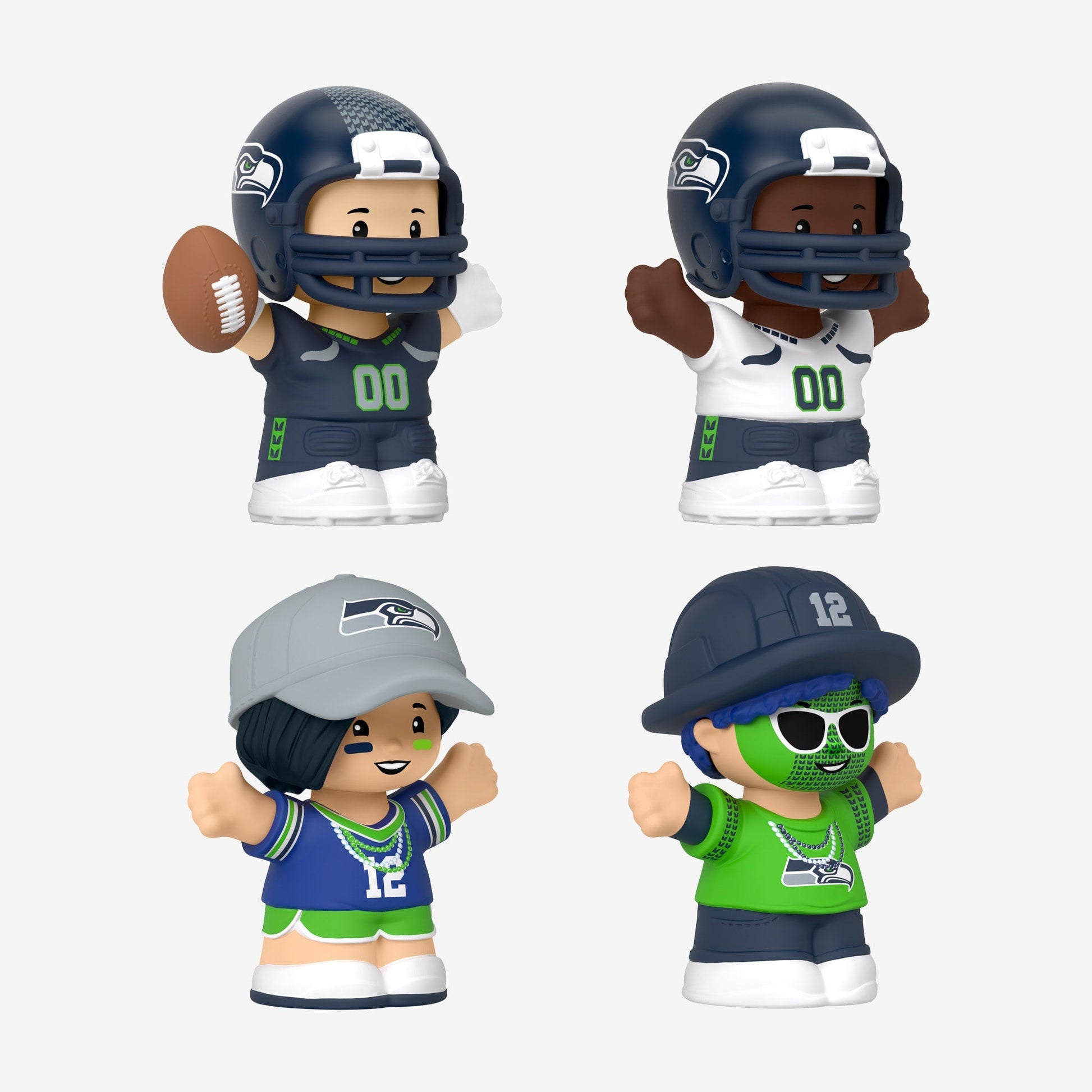Little People Collector x NFL Seattle Seahawks Set - Bộ Mô Hình Sưu Tầm Thể Thao - Mattel - Hình ảnh bổ sung 6