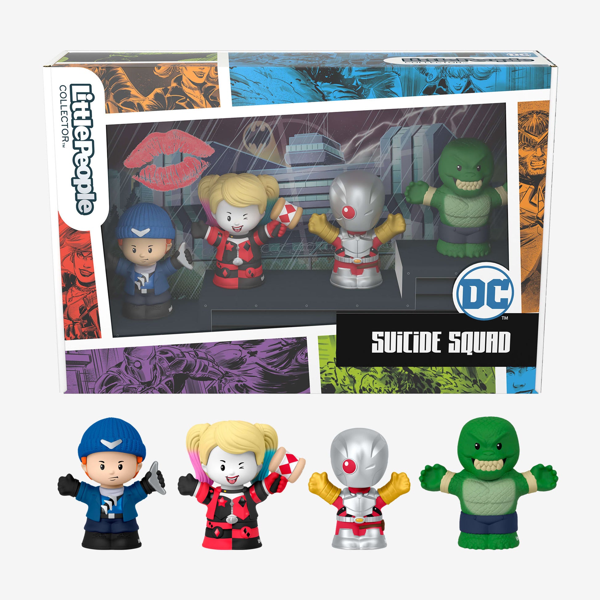 Little People Collector Suicide Squad Special Edition Figure Set - Bộ Mô Hình Nhân Vật DC Cao Cấp - Mattel HPH07 - Hình ảnh sản phẩm