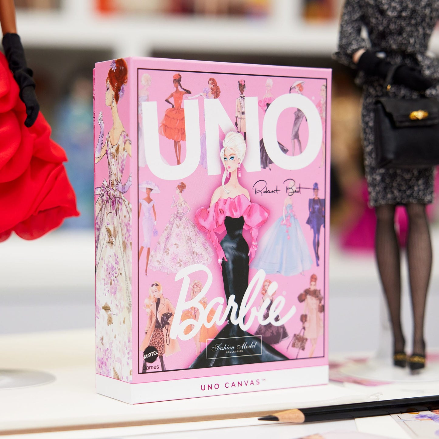 UNO Canvas Barbie Fashion Model Collection Deck - Bộ bài UNO sưu tầm phiên bản Barbie - Mattel Creations Mattel - ảnh 1 - Boa