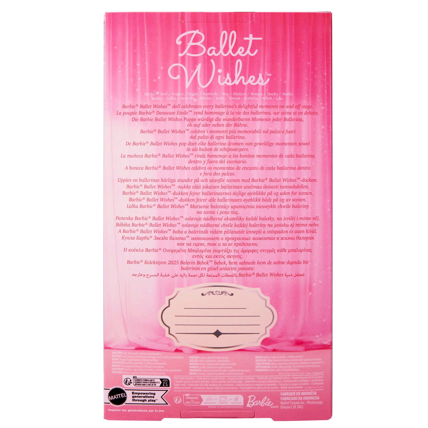 Ballet Wishes Barbie Doll - Búp bê Sưu tầm Vũ công Ballet - Barbie Signature