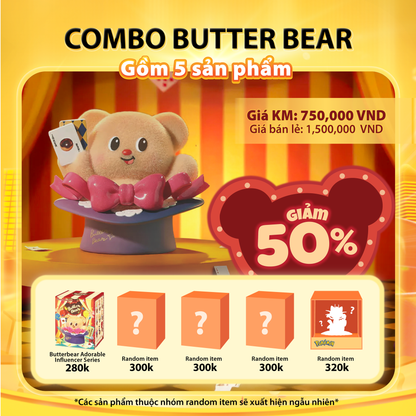 Butter Bear 3 Funism Combo Toys CBBB3-LKB1 - Bộ mô hình Blind Box Gấu Butter - Funism