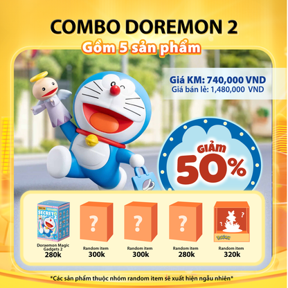 Doremon Combo Toys 10 - Combo 5 Mô Hình Blind Box - 52TOYS CBDR10-LKB1