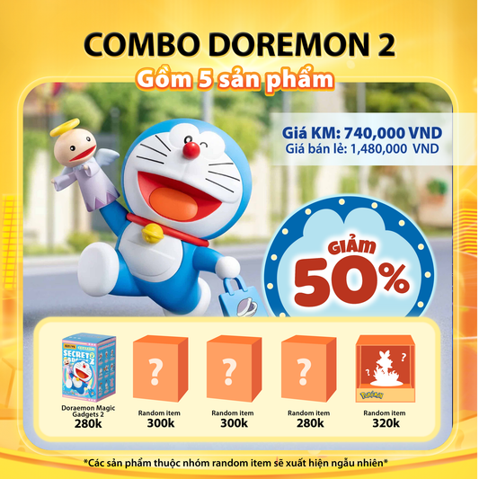 Doremon Combo Toys 10 - Combo 5 Mô Hình Blind Box - 52TOYS CBDR10-LKB1