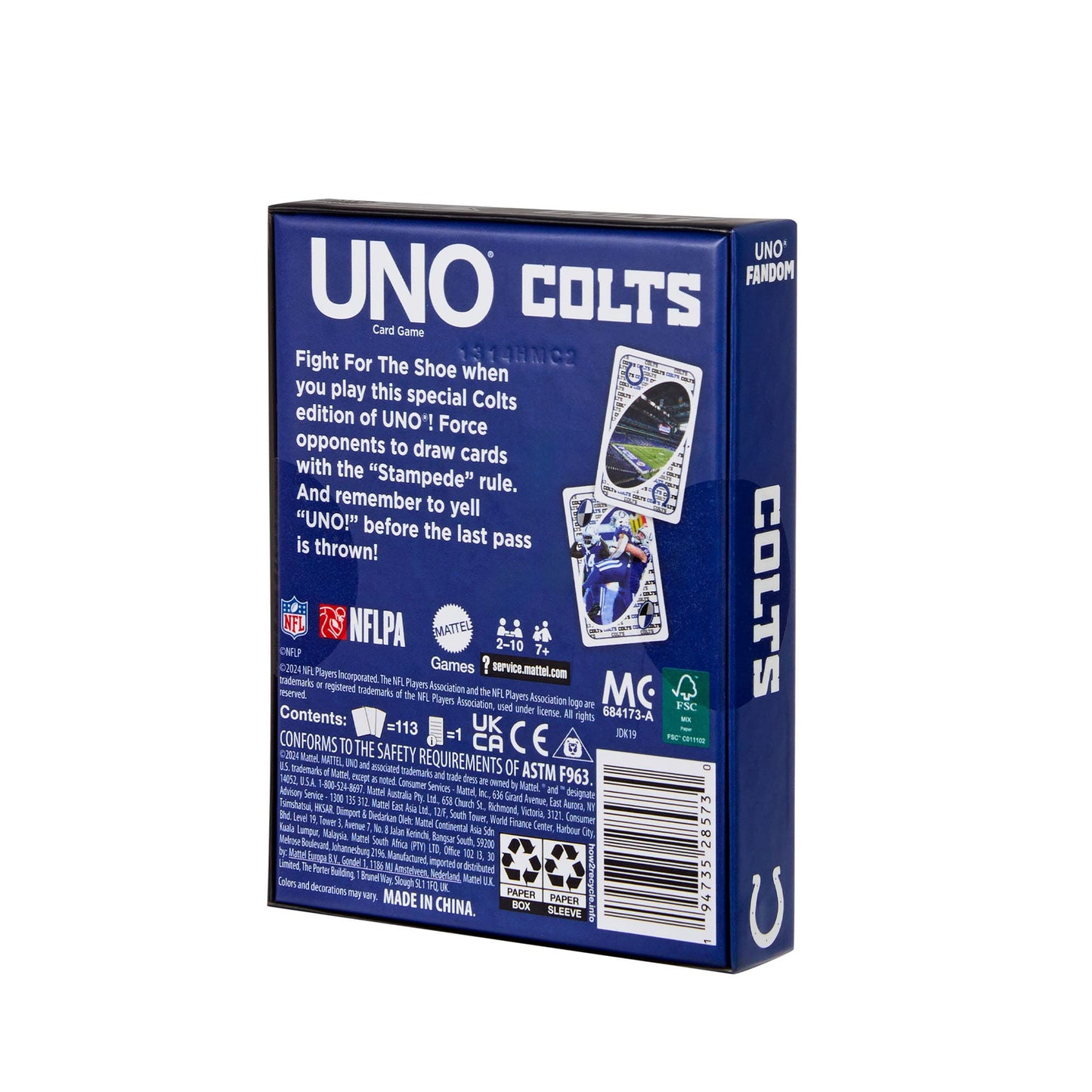 UNO Fandom NFL Indianapolis Colts Game Deck - Board Game Thẻ Bài Thể Thao - Mattel - Hình ảnh bổ sung 8