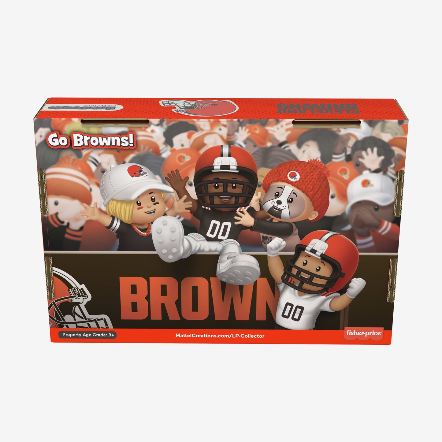 Little People Collector x NFL Cleveland Browns Set - Bộ Mô Hình Figure Sưu Tầm Mattel