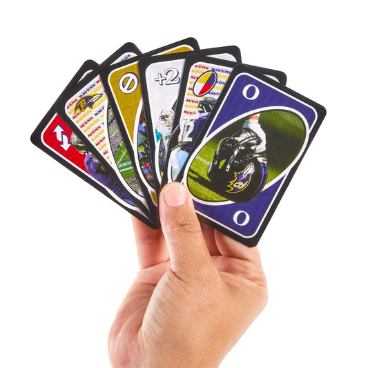 UNO Fandom NFL Baltimore Ravens Game Deck - Bộ Bài UNO NFL Baltimore Ravens Phiên Bản Fandom - Mattel - Hình ảnh chi tiết 2