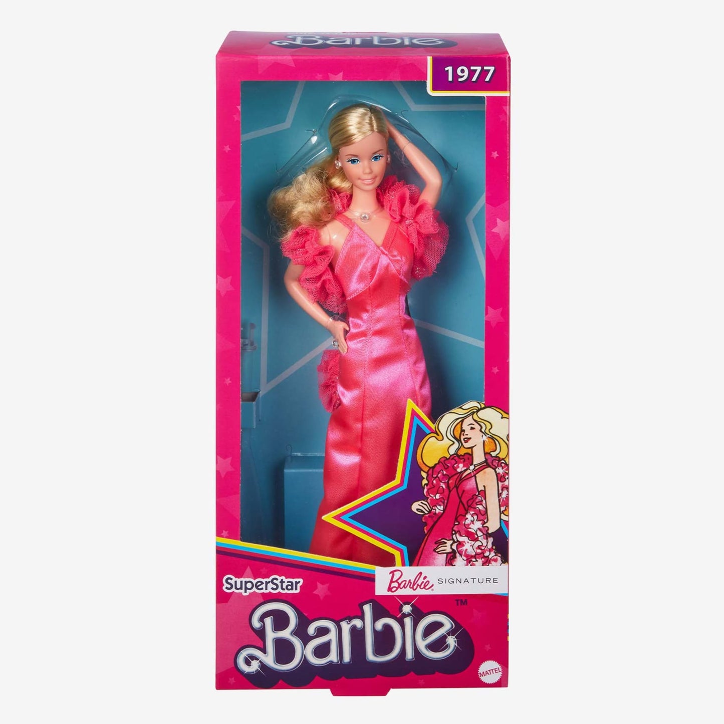1977 Superstar Barbie Doll Reproduction - Búp bê Sưu tầm Barbie Signature Mattel HBY11