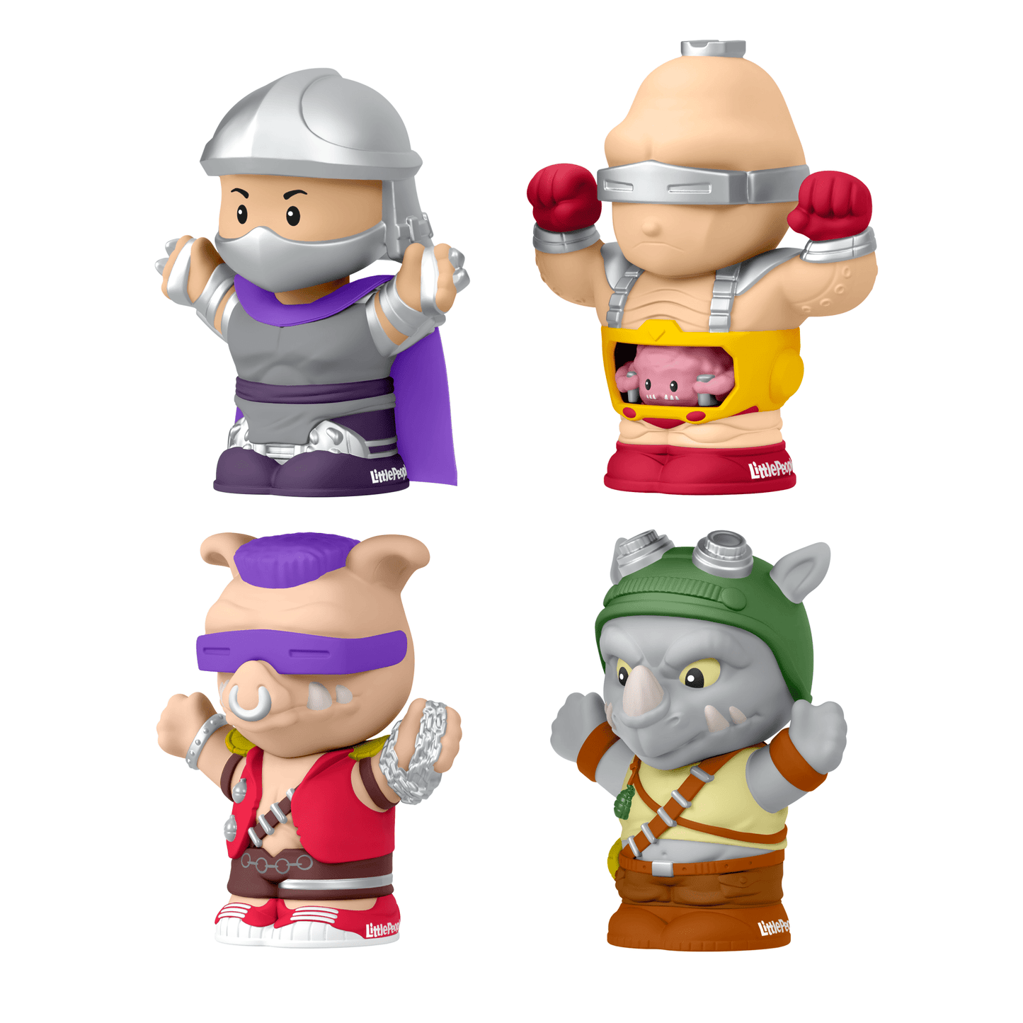 Little People Collector Teenage Mutant Ninja Turtles: Villains Special Edition Set - Bộ 4 Mô Hình Nhân Vật Phản Diện Ninja Rùa - Mattel HVG60 - Hình ảnh bổ sung 4