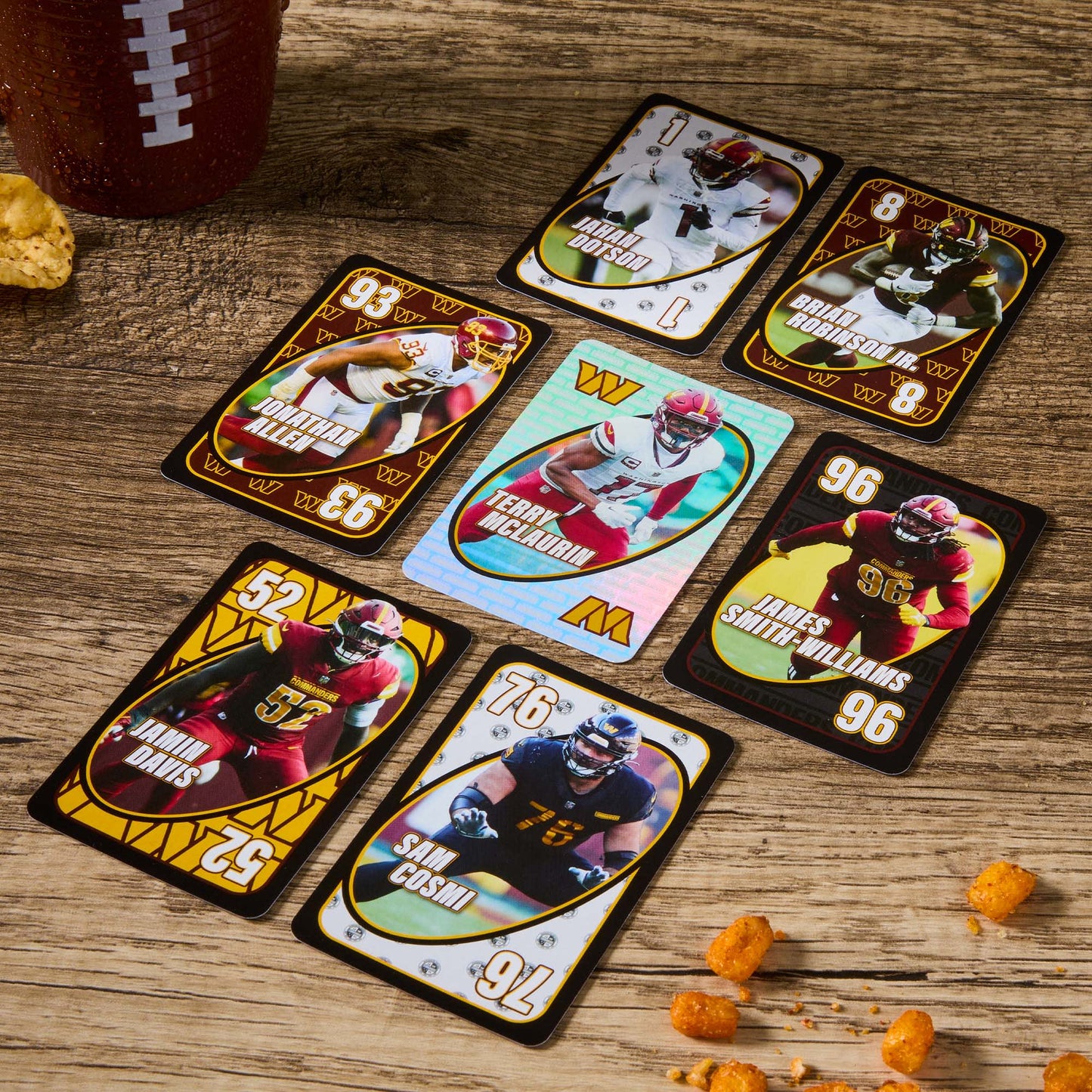 UNO Fandom NFL Washington Commanders Game Deck - Bộ Bài Thẻ Bài Thể Thao NFL Mattel JDK13 - Hình ảnh bổ sung 4