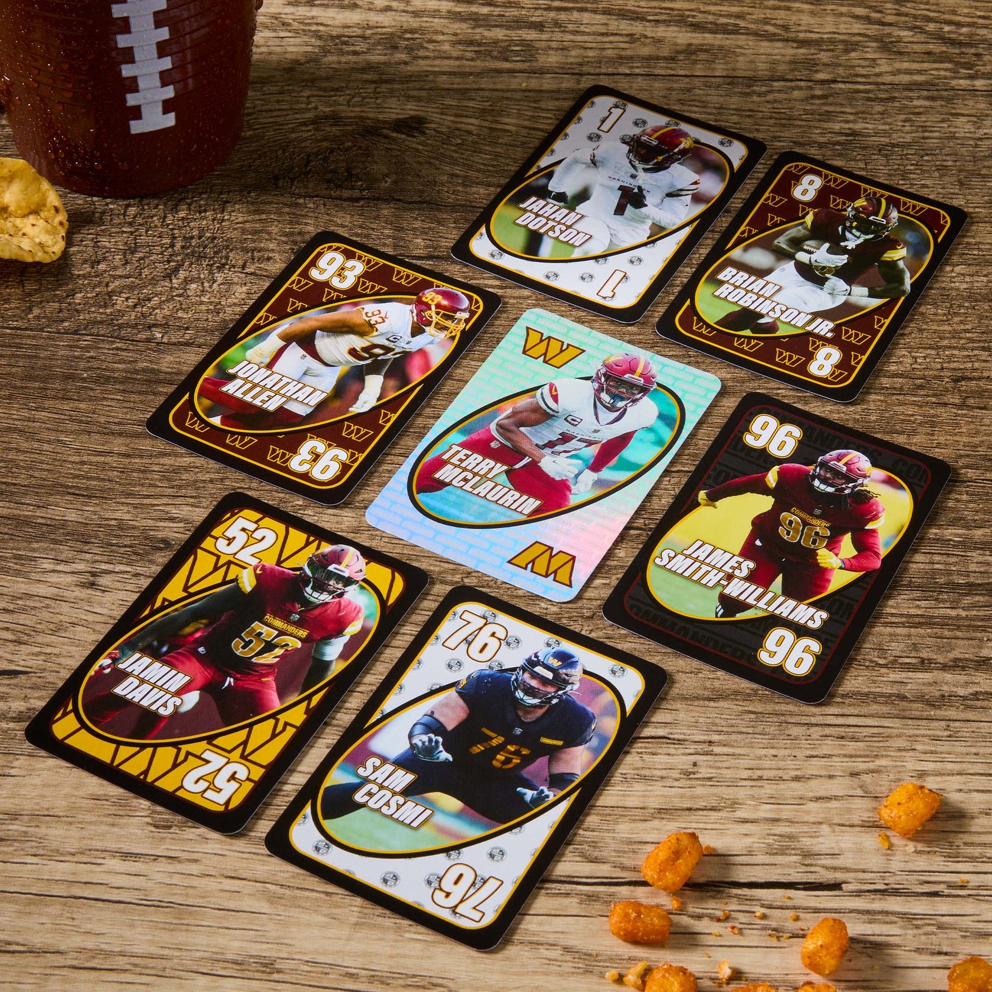 UNO Fandom NFL Washington Commanders Game Deck - Bộ Bài Thẻ Bài Thể Thao NFL Mattel JDK13 - Hình ảnh bổ sung 4