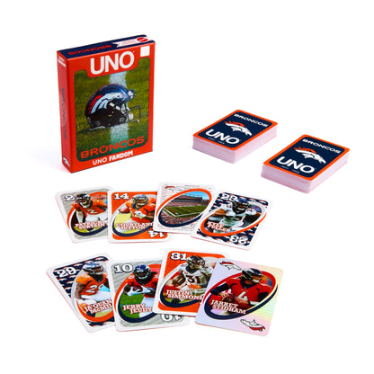 UNO Fandom NFL Denver Broncos Game Deck - Trò Chơi Thẻ Bài Bóng Bầu Dục - Mattel - Hình ảnh sản phẩm
