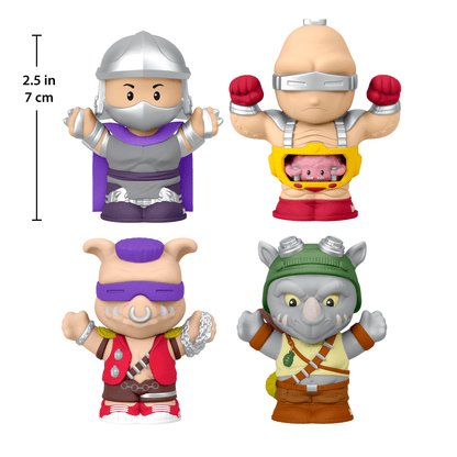 Little People Collector Teenage Mutant Ninja Turtles: Villains Special Edition Set - Bộ 4 Mô Hình Nhân Vật Phản Diện Ninja Rù