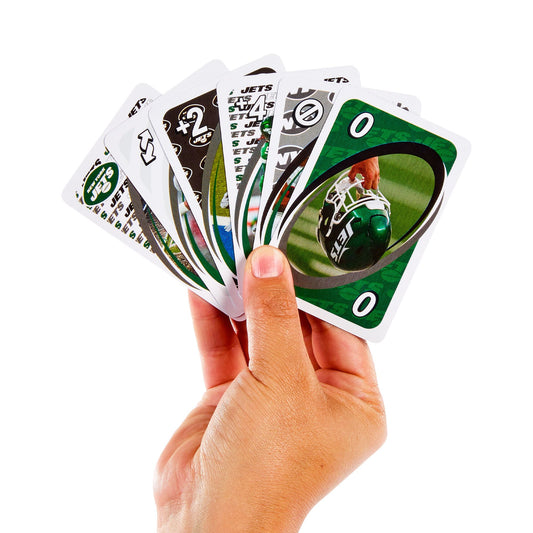 UNO Fandom NFL New York Jets Game Deck | Bộ Bài Thẻ Bài Thể Thao Cao Cấp | Mattel - Hình ảnh chi tiết 2