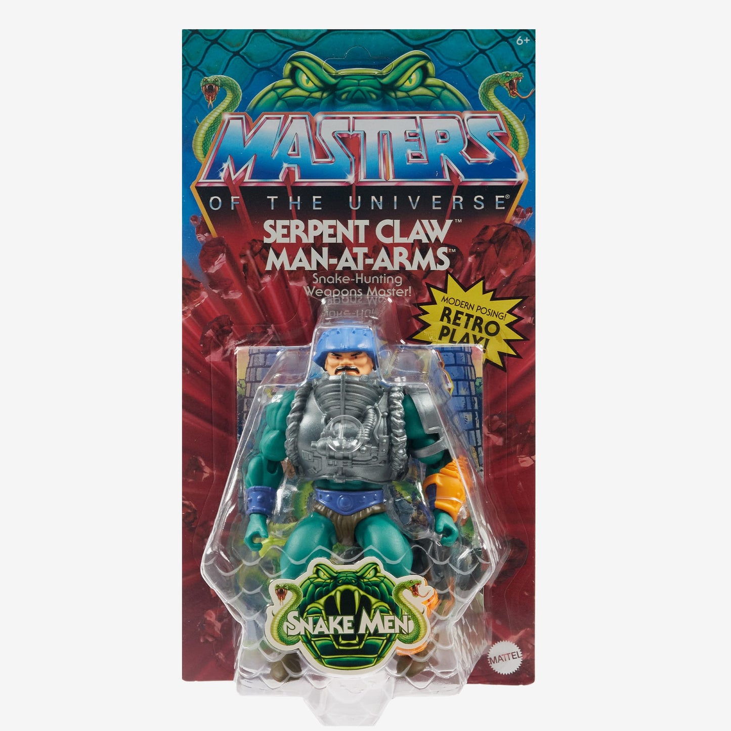 Masters of the Universe Origins Rise of Snake Men Serpent Claw Man-At-Arms Figure Mô Hình Hành Động Mattel HKM76 - Hình ảnh bổ sung 5