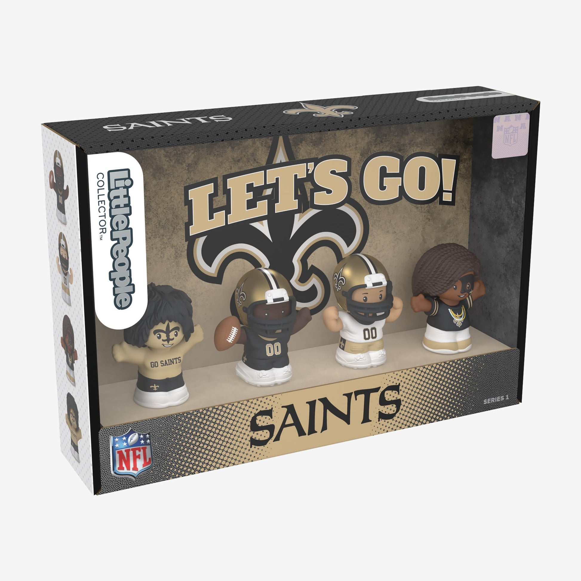 Little People Collector x NFL New Orleans Saints Set - Bộ Mô Hình Nhân Vật Bóng Bầu Dục Mattel Mattel - ảnh 4 - Figure Set