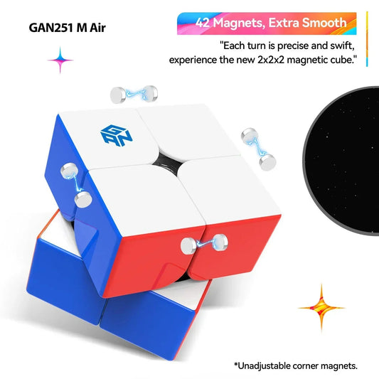 GAN251 M Series 2x2 Magnetic Cube - Rubik 2x2 Nam Châm Cao Cấp - GANCUBE