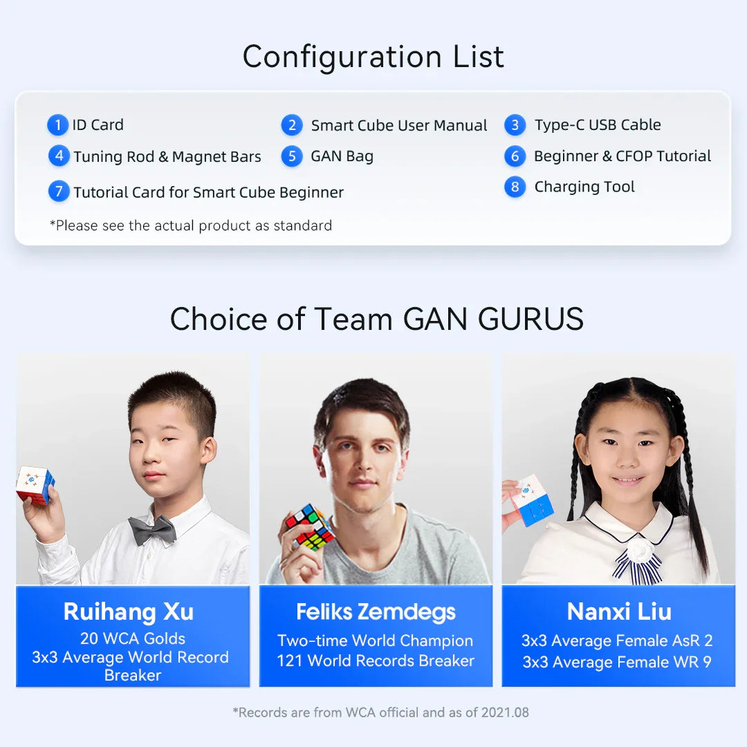 GAN12 ui FreePlay Smart Cube - Rubik 3x3 Thông Minh Cao Cấp GANCUBE