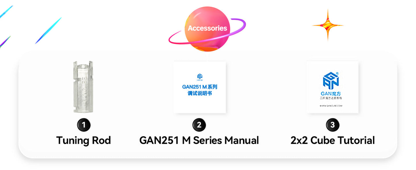 GAN251 M Air Ten Years Classic Gift Set - Rubik 2x2 Nam Châm Phiên Bản Kỷ Niệm 10 Năm - GANCUBE