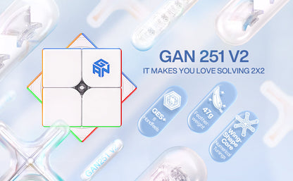 GAN251 V2 - Rubik 2x2 Siêu Nhẹ Cao Cấp - GANCUBE