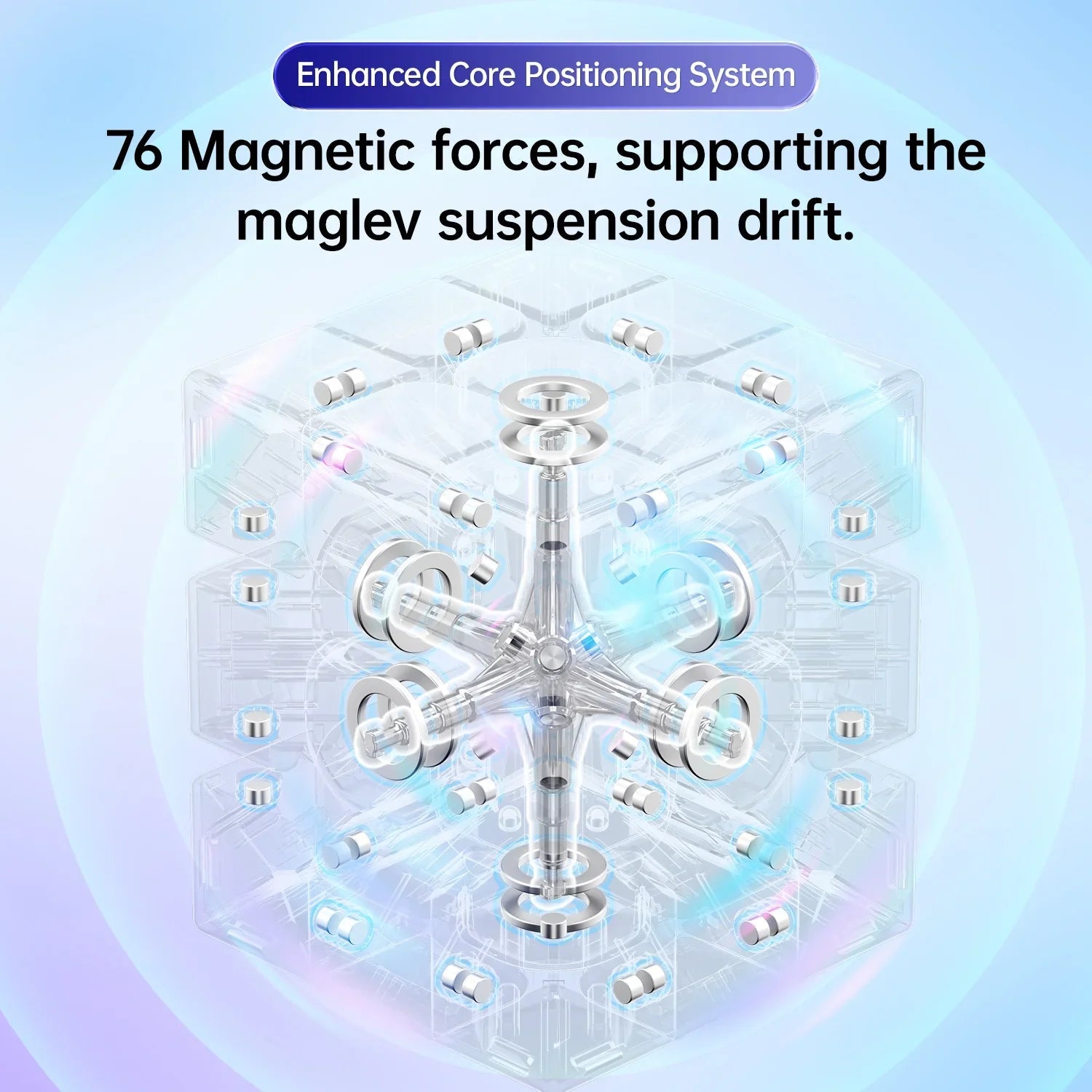 GAN356 Maglev Frosted/ UV Rubik 3x3 Nam Châm Tốc Độ GANCUBE - Hình ảnh bổ sung 4