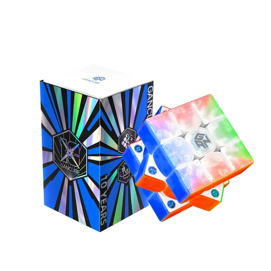 GAN356 M E Ten Years Classic Gift Set UV Coated - Rubik 3x3 Kỷ Niệm 10 Năm Cao Cấp GANCUBE