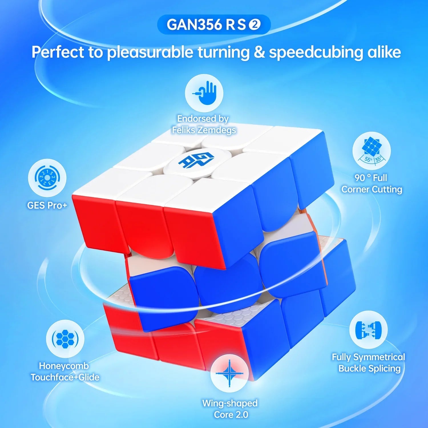 GAN356 R S 2 Rubik 3x3 Cho Người Mới Bắt Đầu - GANCUBE - Góc nhìn khác 3