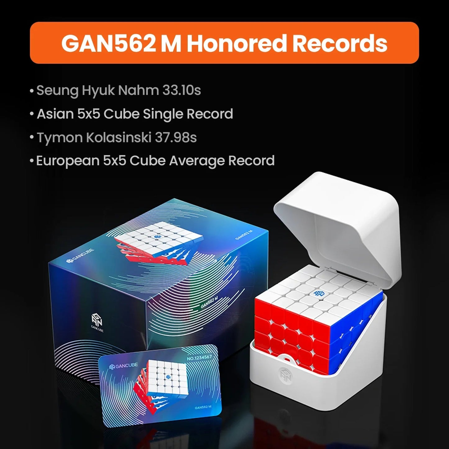 GAN562 M - Rubik 5x5 Nam Châm Cao Cấp (UV Coated & Frosted) - GANCUBE - Hình ảnh bổ sung 6