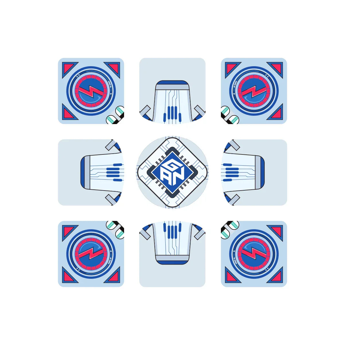 GAN Cube Stickers - Miếng Dán Trang Trí Rubik Chính Hãng GANCUBE - Hình ảnh sản phẩm