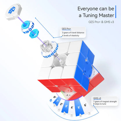 GAN12 ui FreePlay Smart Cube - Rubik 3x3 Thông Minh Cao Cấp GANCUBE