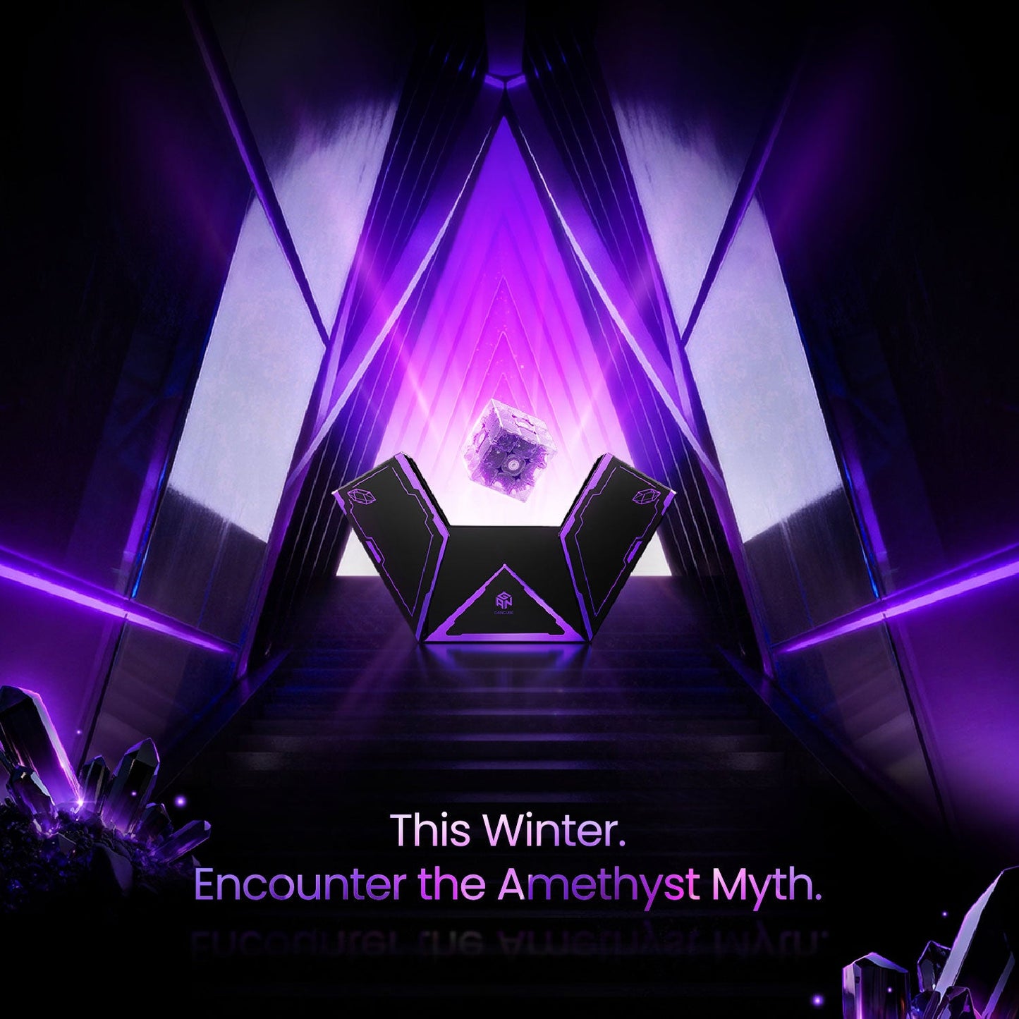 GAN16 Maglev Max Winter Limited Edition Amyth - Rubik 3x3 Cao Cấp Phiên Bản Giới Hạn 2025 - GANCUBE - Góc nhìn khác 3