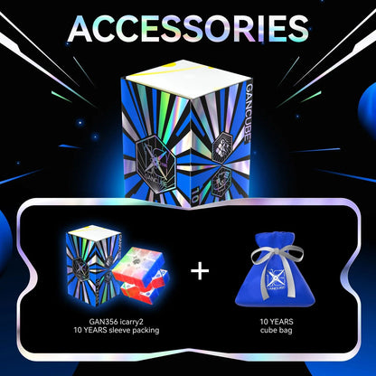 Bộ Quà Tặng Rubik Thông Minh GAN356 i Carry 2 - Phiên Bản Kỷ Niệm 10 Năm (UV Coated)
