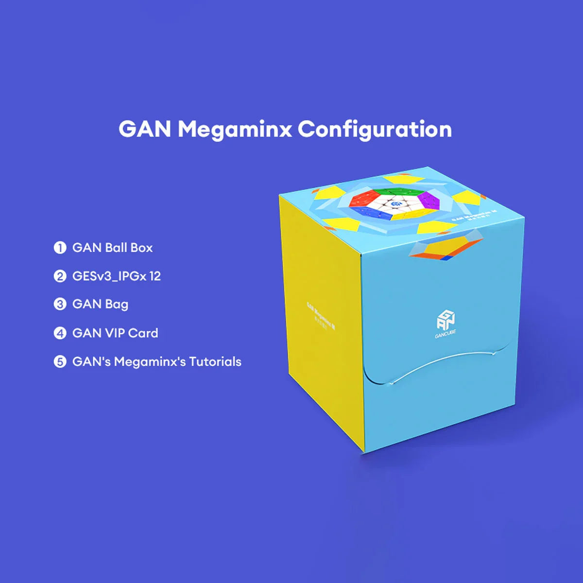 GAN Megaminx M - Rubik Megaminx 12 Mặt Có Nam Châm - GANCUBE