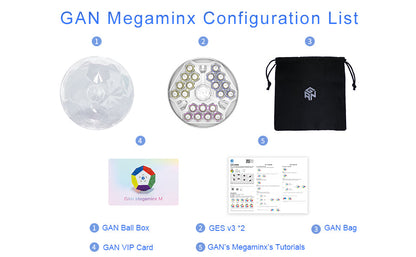 GAN Megaminx M - Rubik Megaminx 12 Mặt Có Nam Châm - GANCUBE