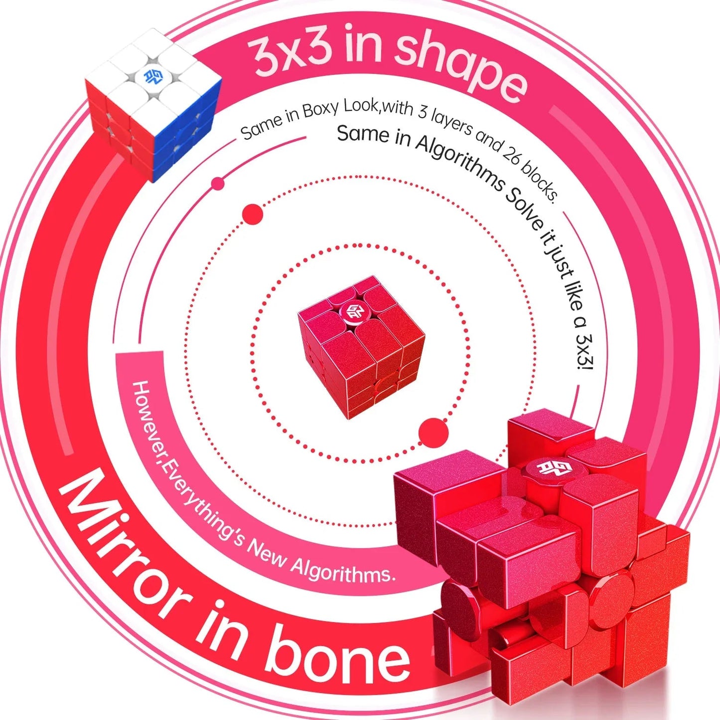 GAN Mirror M Shape Mods Cube - Rubik Biến Thể Nam Châm Cao Cấp - GANCUBE
