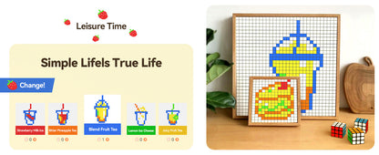 GAN328 Mosaic Cubes - Bộ Rubik Nghệ Thuật Pixel - GANCUBE