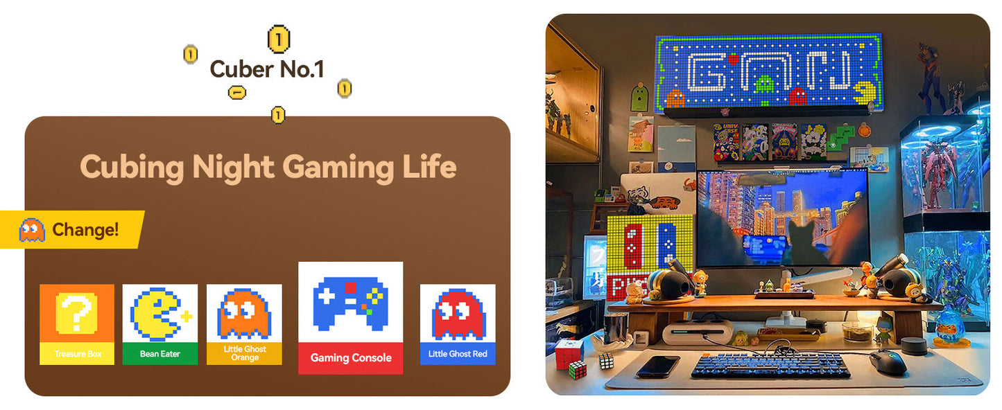 GAN328 Mosaic Cubes - Bộ Rubik Nghệ Thuật Pixel - GANCUBE