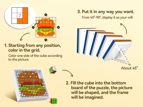 GAN328 Mosaic Cubes - Bộ Rubik Nghệ Thuật Pixel - GANCUBE