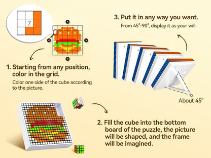 GAN328 Mosaic Cubes - Bộ Rubik Nghệ Thuật Pixel - GANCUBE