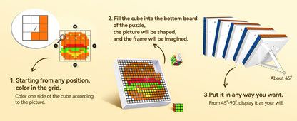 GAN328 Mosaic Cubes - Bộ Rubik Nghệ Thuật Pixel - GANCUBE