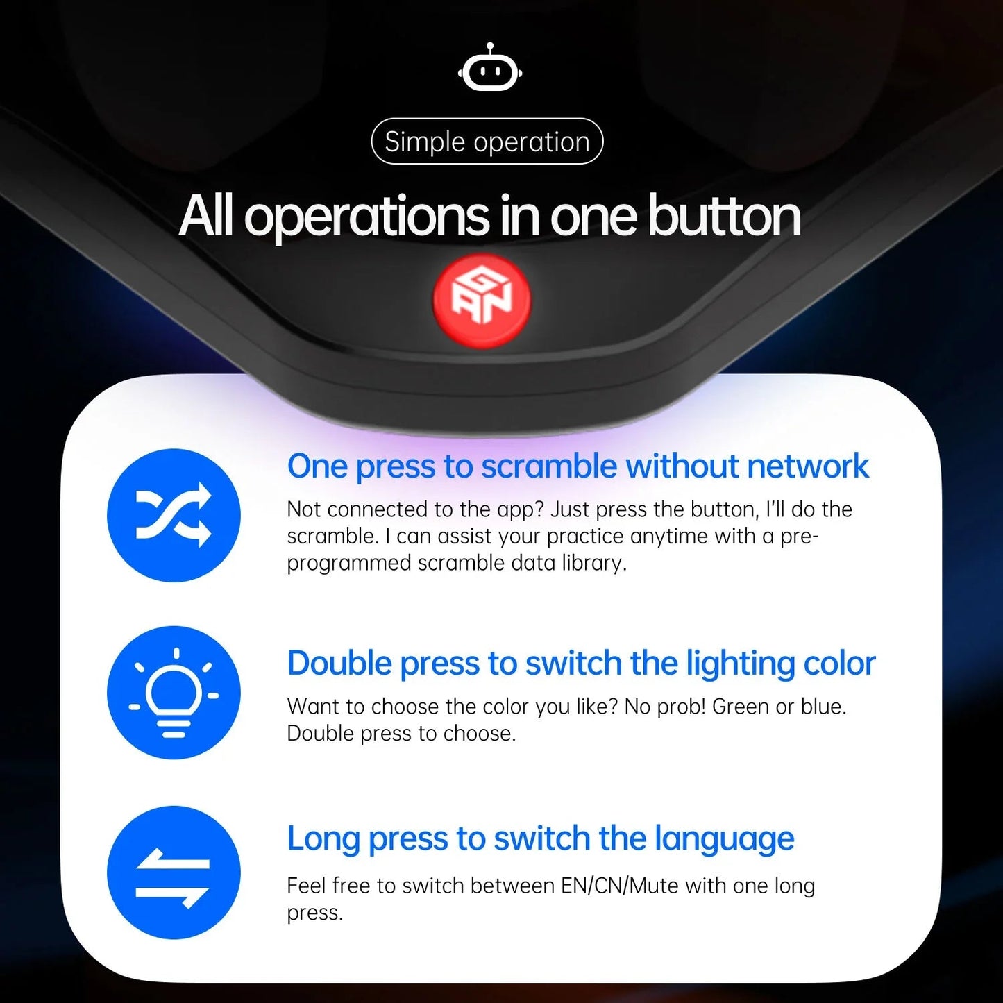 GAN Smart Robot V2 - Robot Giải Rubik Tự Động GANCUBE