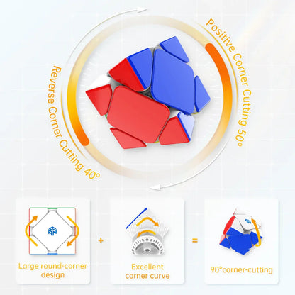 GAN Skewb M Smooth Magnetic Speed Cube - Rubik Skewb Nam Châm Cao Cấp GANCUBE