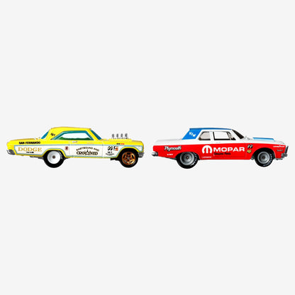 Hot Wheels Premium Car Culture 2-Pack, Belvedere and Coronet - Bộ 2 Xe Mô Hình Kim Loại Cao Cấp 1:64 - Hot Wheels