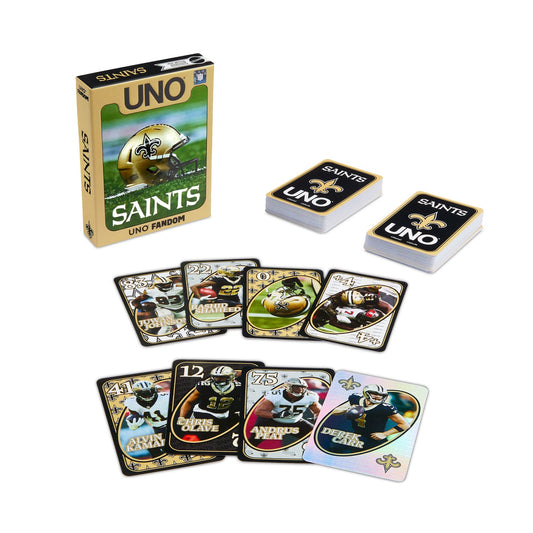UNO Fandom NFL New Orleans Saints Game Deck - Bộ Bài Thẻ Bài Thể Thao Mattel JDK09 - Hình ảnh sản phẩm